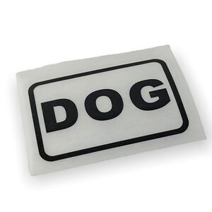 NWT DOG Clear Transparent Vinyl Sticker